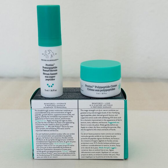🌷New🌷Drunk Elephant Protini Duo: Powerpeptide Resurf Serum + Polypeptide Cream - Picture 6 of 9